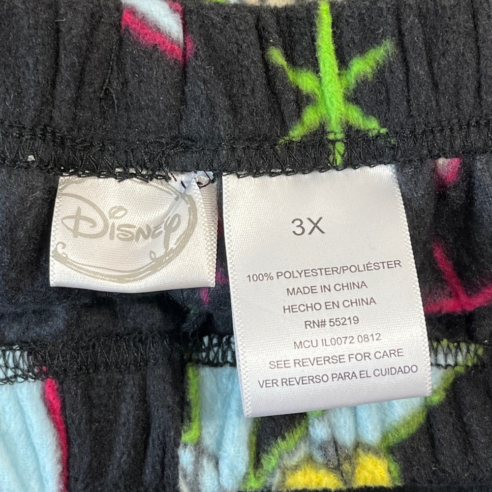 Disney Tinker Bell Pajama Pants Womens 3X Black Fleece Peter Pan Sleepwear - Picture 3 of 10